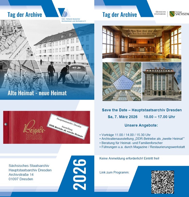 Das Foto zeigt einen Veranstaltungsflyer