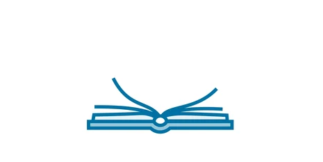 Die Grafik zeigt ein aufgeschlagenes Buch.