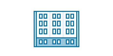 Die Grafik zeigt ein Gebäude.